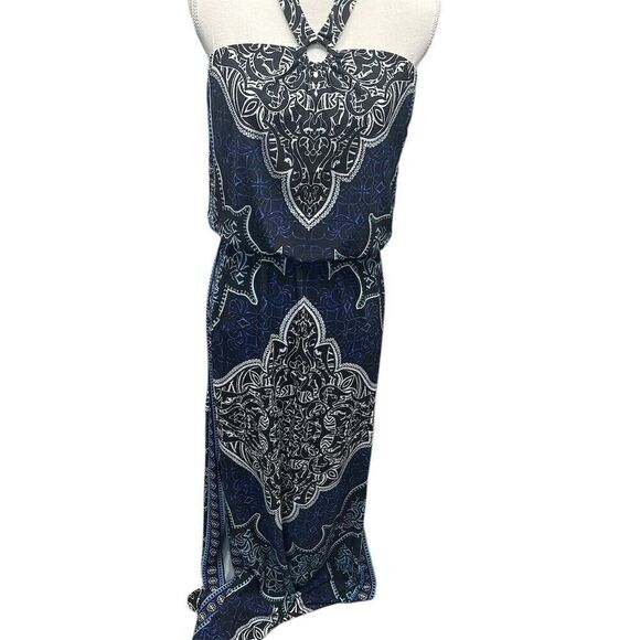 White House Black Market Women's Halter Maxi Dress Paisley Multicolor Size S - Picture 2 of 10